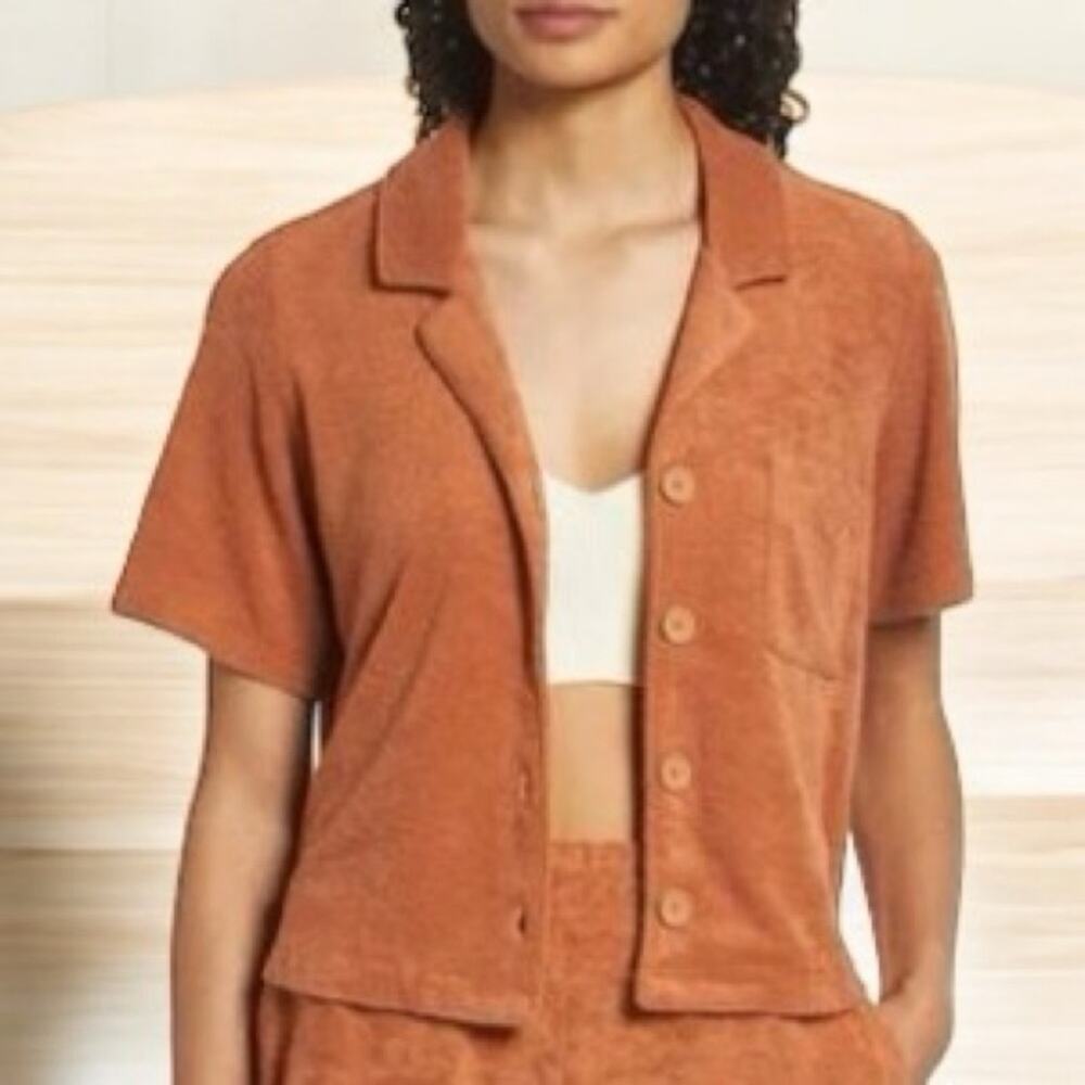 NWT Marine Layer ML Terry Out Resort Shirt in Sierra Size Large Retail $88 - Picture 2 of 7